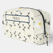 Daisy Tekening in aangepaste naam Toilettasje (Rechterhoek)