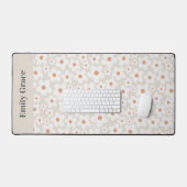 Daisy terracotta modern schattig modern elegant bureaumat (Keyboard & Muis)