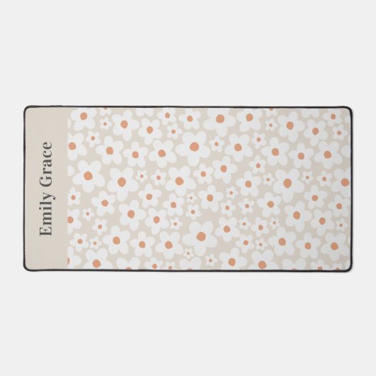 Daisy terracotta modern schattig modern elegant bureaumat (Voorkant)