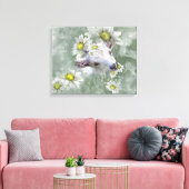 Daisy the Baby Goat Waterverf Portret 2 Canvas Afdruk (Insitu (Woonkamer))