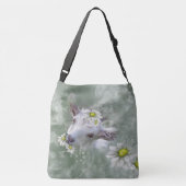 Daisy the Baby Goat Waterverf Portret Crossbody Tas (Achterkant)