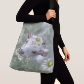 Daisy the Baby Goat Waterverf Portret Crossbody Tas (Dichtbij)
