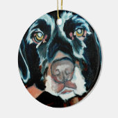 Daisy the Black Lab Dog Portret Ornament (Links)