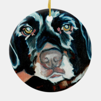 Daisy the Black Lab Dog Portret Ornament