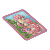 DAISY the French roze rodle RECTANGLE DOG MAGNET Magneet (Rechterzijde)