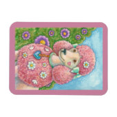 DAISY the French roze rodle RECTANGLE DOG MAGNET Magneet (Horizontaal)