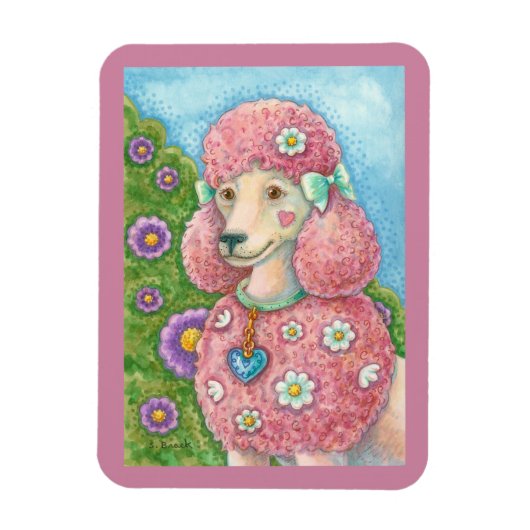 DAISY the French roze rodle RECTANGLE DOG MAGNET Magneet (Verticaal)