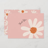 Daisy Theme Girl Birthday Bedankkaart (Voorkant / Achterkant)