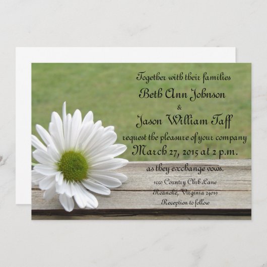 Daisy Theme Kaart (Voorkant / Achterkant)