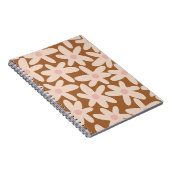 Daisy Time Cute Floral Pattern Brown and Blush Notitieboek (Rechterzijde)