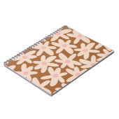 Daisy Time Cute Floral Pattern Brown and Blush Notitieboek (Linkerzijde)