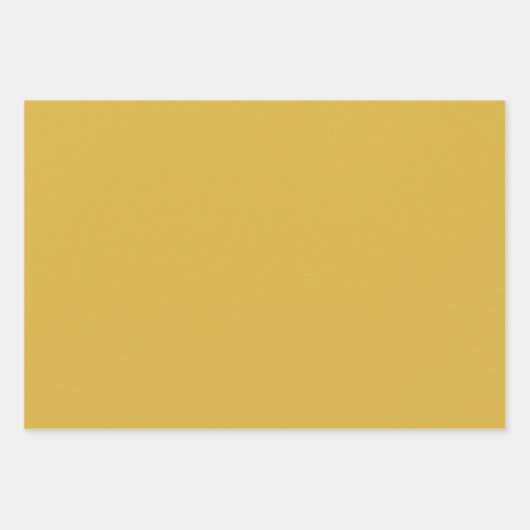 Daisy Time Cute Retro Modern Flowers in Mustard Inpakpapier Vel (Voorkant 2)