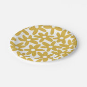 Daisy Time Cute Retro Modern Mustard Flowers Papieren Bordje (Gekanteld)