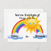 Daisy to Brownie Bridging Ceremony Briefkaart nodi (Voorkant / Achterkant)