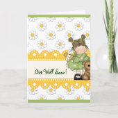 Daisy Toddler en Teddy Get Well Kaart (Voorkant)
