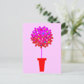 Daisy Topiary in Pinks Briefkaart (Staand voorkant)