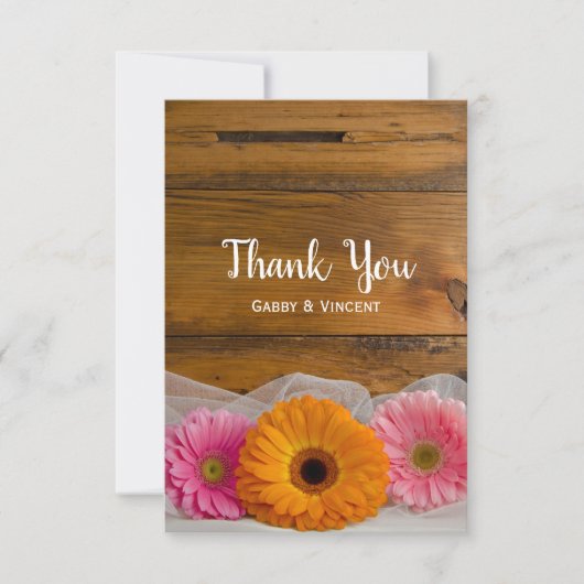 Daisy Trio Country Barn Weddenschap Notitiekaartje (Voorkant)