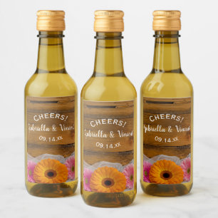 Daisy Trio Country Barn Weddenschap Wine Label Wijn Etiket