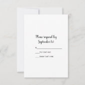 Daisy Trio Country Barn Wedding RSVP Kaart (Achterkant)