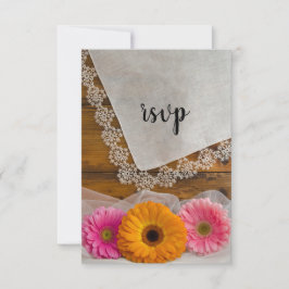 Daisy Trio en Lace Country Barn Wedding RSVP