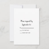 Daisy Trio en Lace Country Barn Wedding RSVP (Achterkant)