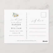 Daisy trouwfoto opslaan de datum briefkaart (Achterkant)