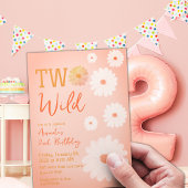 Daisy Two Wild 2e verjaardag, meisje Floral Kaart