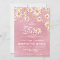 Daisy Two Wild 2e verjaardag uitnodiging