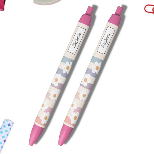 Daisy van het meisje zwarte inkt pen