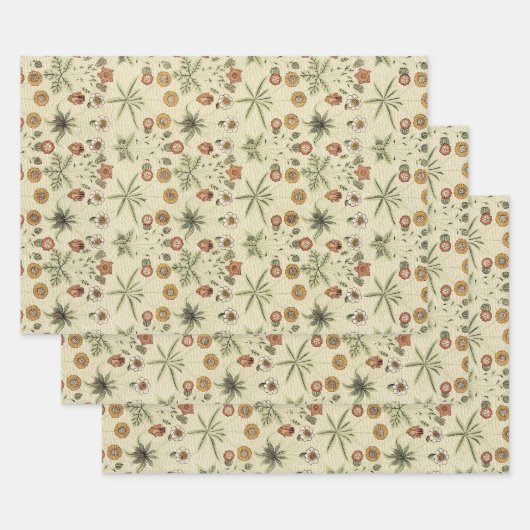 Daisy van William Morris,  Victoriaans bloemen Inpakpapier Vel (Set)