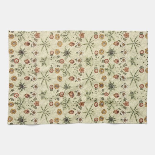 Daisy van William Morris,  Victoriaans bloemen Theedoek (Horizontaal)