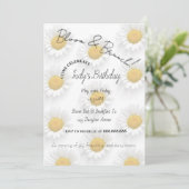 Daisy Verjaardag Brunch Uitnodiging (Staand voorkant)