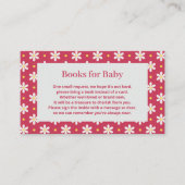 Daisy Verjaardagsboek Voor Baby Shower Feestje Informatiekaartje (Voorkant)