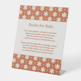 Daisy Verjaardagsboek Voor Baby Shower Feestje Reclamebord Met Voetstuk