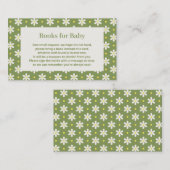 Daisy Verjaardagsboek Voor Baby Shower Informatiekaartje (Voorkant / Achterkant)