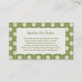 Daisy Verjaardagsboek Voor Baby Shower Informatiekaartje (Voorkant)