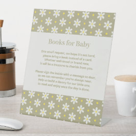 Daisy Verjaardagsboek Voor Baby Shower Reclamebord Met Voetstuk