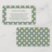 Daisy Verjaardagsboek Voor Baby Shower Uitnodiging Informatiekaartje (Voorkant / Achterkant)
