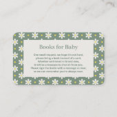 Daisy Verjaardagsboek Voor Baby Shower Uitnodiging Informatiekaartje (Voorkant)