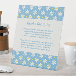 Daisy Verjaardagsboek Voor Baby Shower Uitnodiging Reclamebord Met Voetstuk