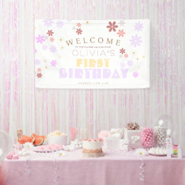 Daisy Verjaardagsfeest 1e Verjaardag Welkomstbord Spandoek