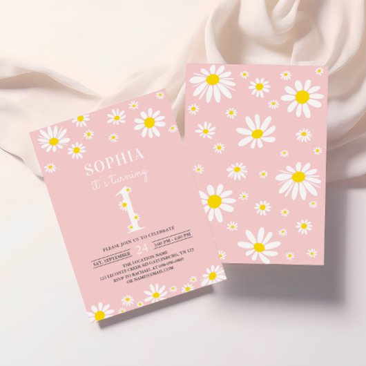 Daisy Verjaardagsfeestje Bohmian 1e Verjaardag Kaart