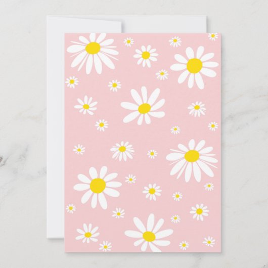 Daisy Verjaardagsfeestje Bohmian 1e Verjaardag Kaart (Achterkant)