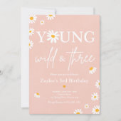 Daisy Verjaardagsfeestje Bohmian Jong Wild En Drie Kaart (Voorkant)