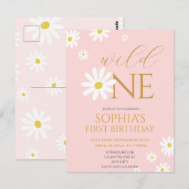 Daisy Verjaardagsfeestje Bohmian Wild One 1e Verja Briefkaart
