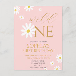 Daisy Verjaardagsfeestje Bohmian Wild One 1e Verja Briefkaart