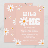 Daisy verjaardagsfeestje Bohmian Wild One 1e verja Kaart (Voorkant / Achterkant)