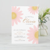 Daisy verjaardagsfeestje boho floral elke leeftijd kaart (Staand voorkant)