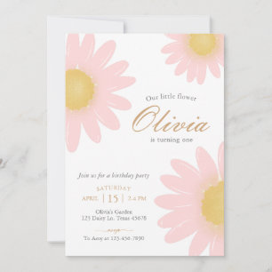 Daisy verjaardagsfeestje boho floral elke leeftijd kaart