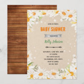 Daisy verjaardagsuitnodiging kaart (Voorkant / Achterkant)